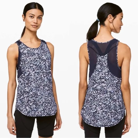 lululemon athletica Tops - Lululemon Sculpt Tank II Floral Spritz Multi Black Purple